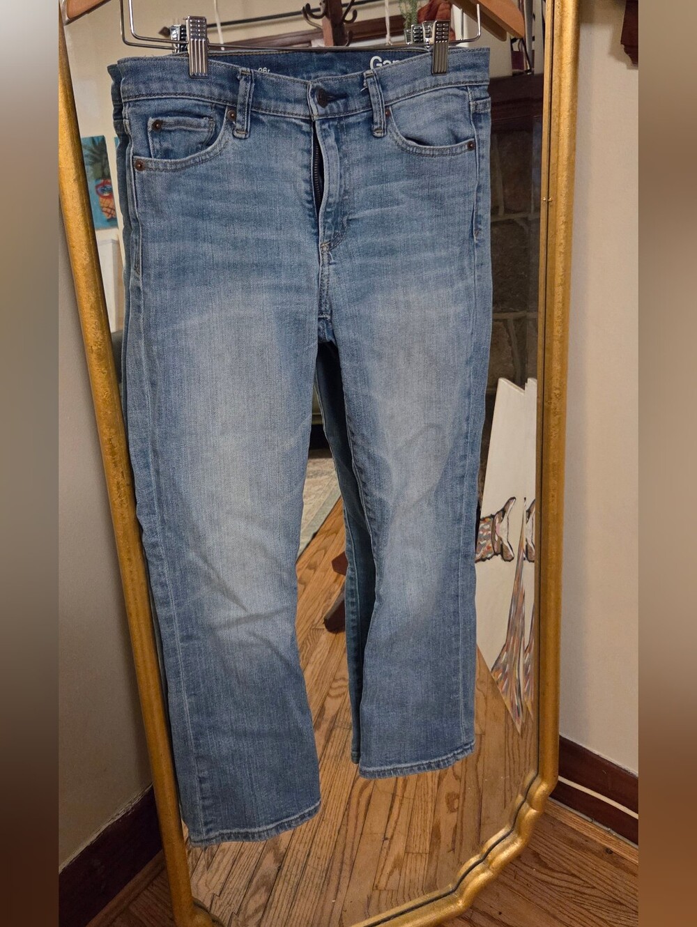 Women's Gap Jeans 26 Regular High Rise 70s Flair Soft Indigo